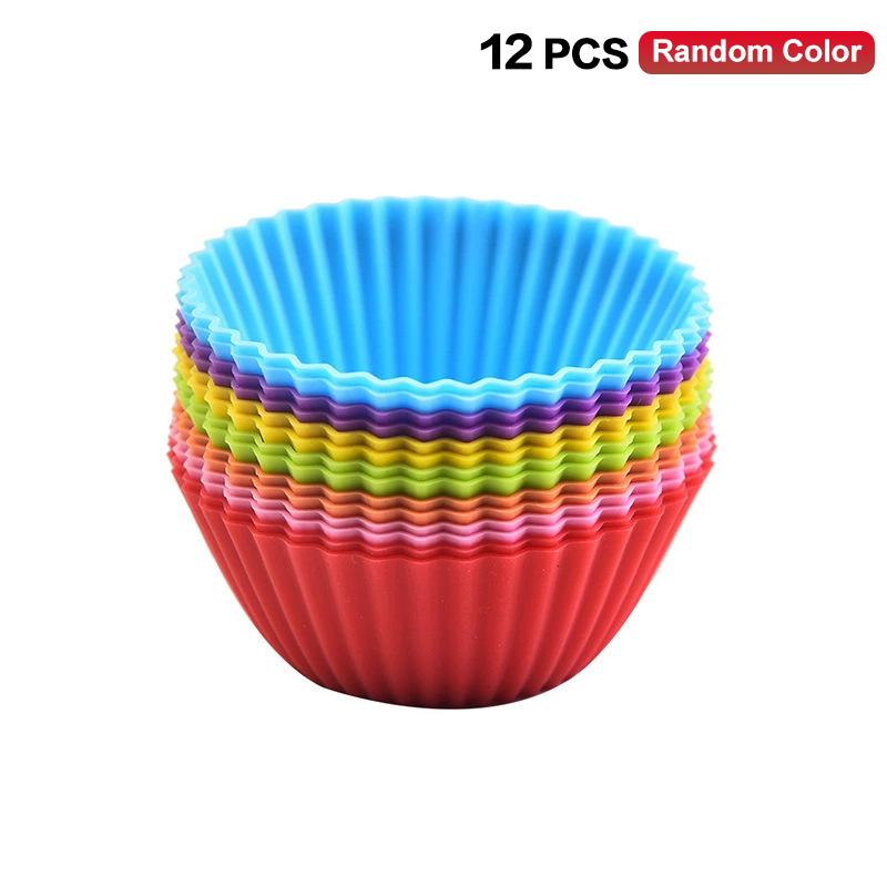 

12/24Pcs Silicone Lunch Box Dividers Bento Lunch Box Dividers Lunch Dividers Dish Cups Salad Dressing For Kids Lunch Accessories
