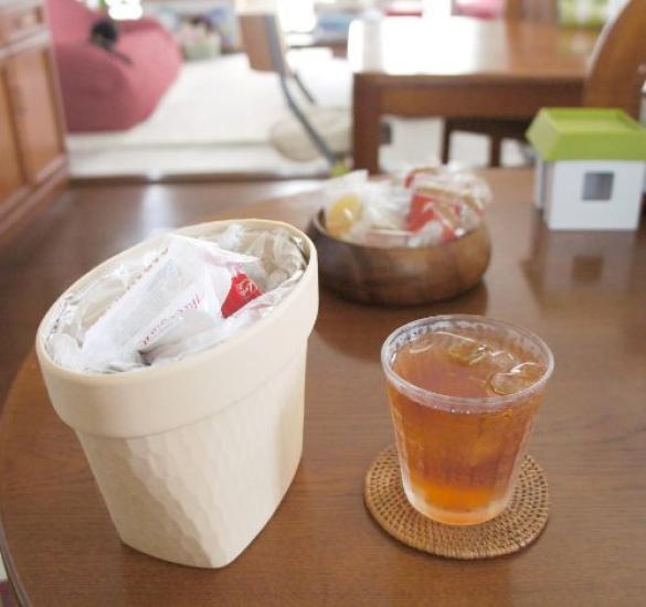 Yawata Kasei Tabletop Dust Box APYUI TABLE TRASHBOX 1L White Way-be