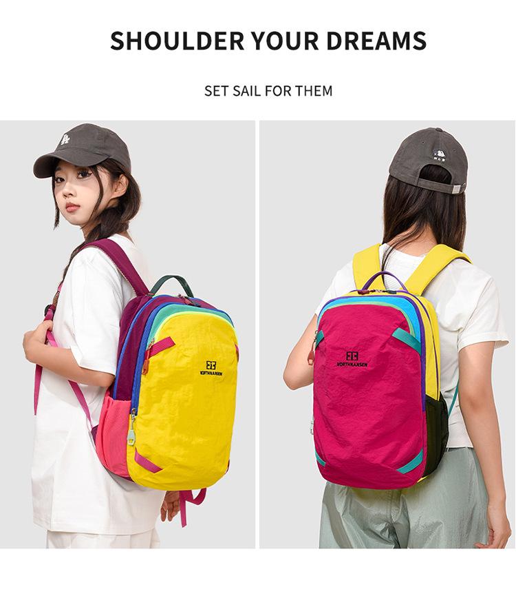 2026 Cross-Color Lightweight School Backpack - Large Capacity for Boys & Girls, Perfect for Outdoor Travel
