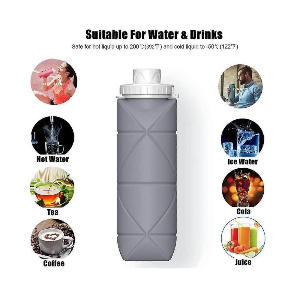 SPECIAL MADE Collapsible Water Bottles Cups Leakproof Valve Reusable Silicone for Gym Camping Travel Sports Lightweight Durable