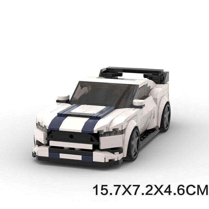 

M Building Block Car Ford Mustang Boy Assembled Building Block Compatible Diy Speed Car Model белый