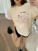 Cartoon Print Crew Neck T Shirt Casual Women Print Short Sleeve Versatile Summer Top Tee Graphic T Shirts Summer Streetwear Y2K