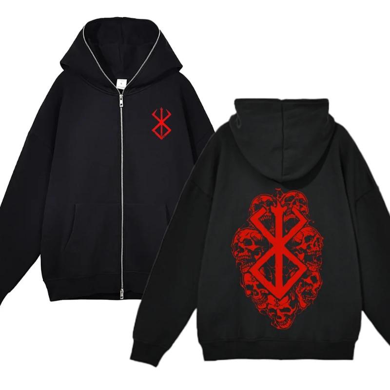 European and American fashion zippered sweatshirt Full Zip Up Hoodies