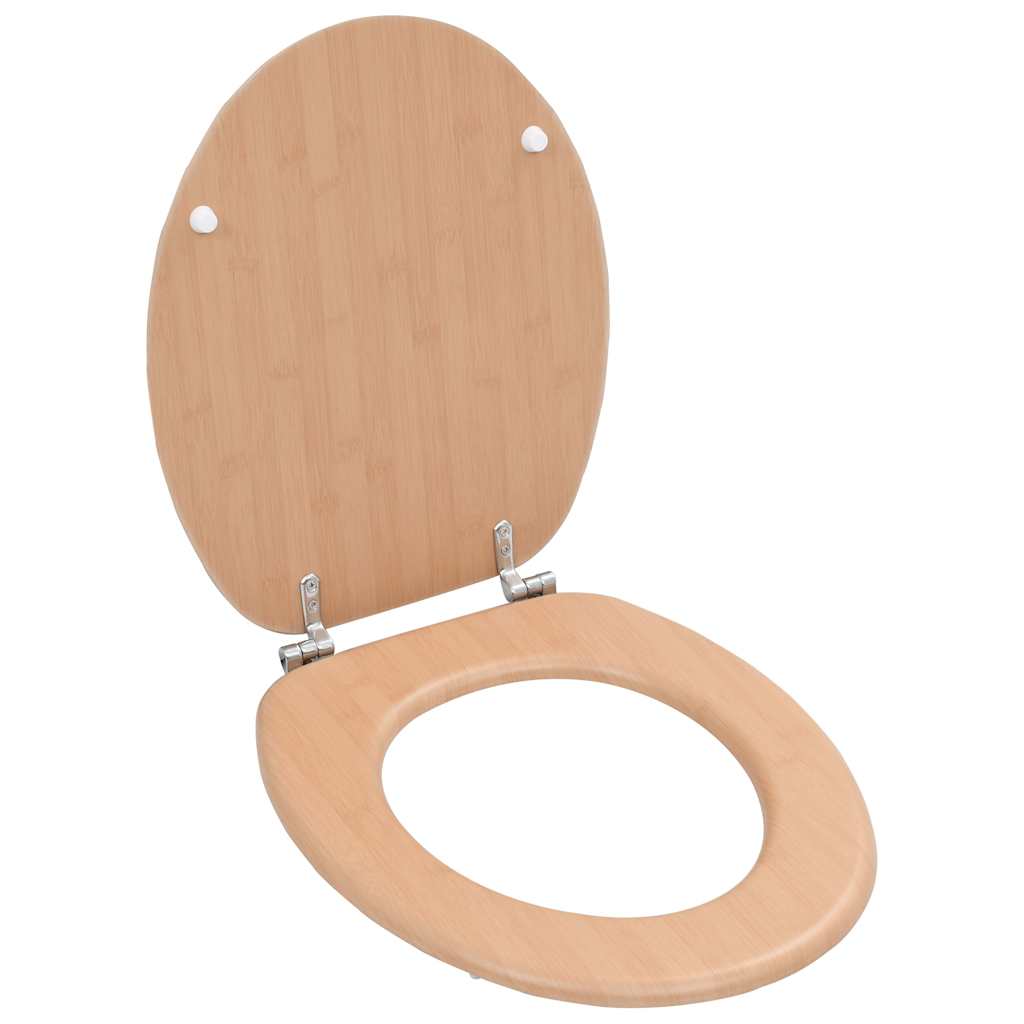 Vidaxl Toilet Seat, MDF, Bamboo Wood Pattern