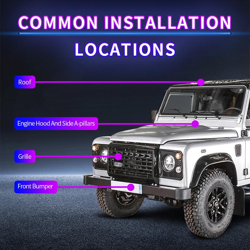 Bil Höga broar Sökljus Spotlight LED-lampor för långdistans 4x4 körning Led Off Road översvämningsstrålar Bil Lastbil ATV SUV 10-30V