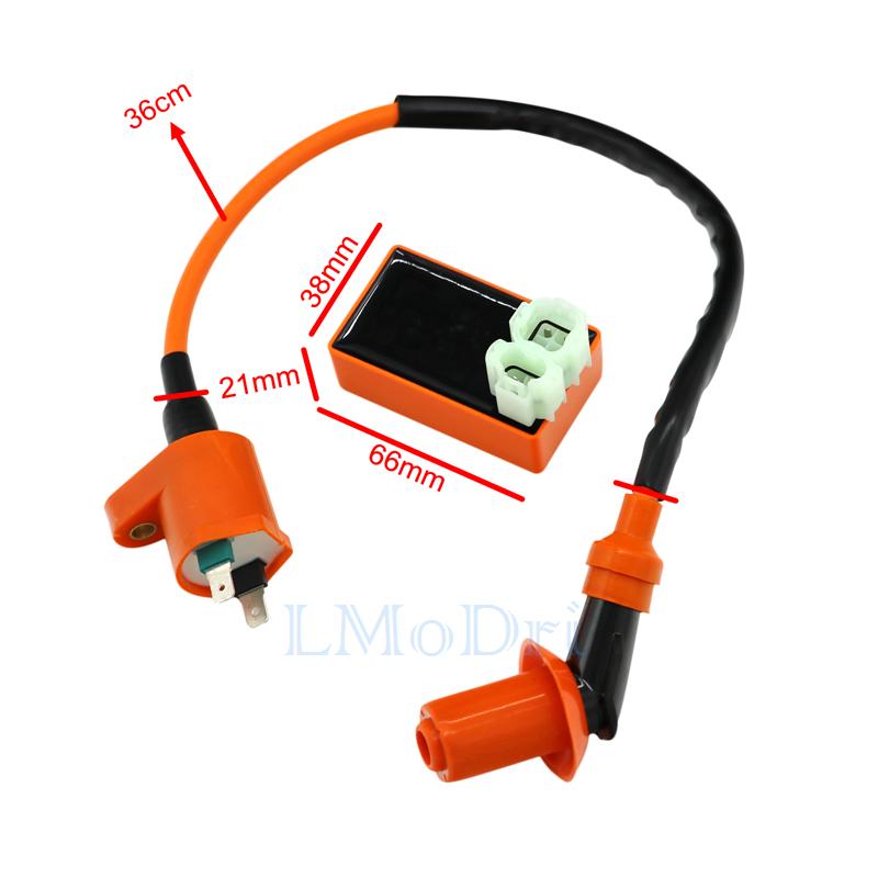 LMoDri Performance 6 Pin Box Racing Ignition Coil For Kymco SYM Vento Scooter GY6 50cc 125cc 150cc Engine