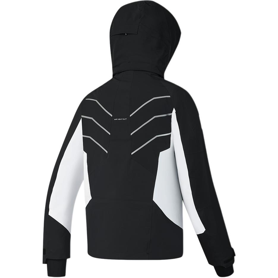 Fila Ski Series Warm Comfortable Hooded Zipper Ski Jacket Men Jackets Deep-Black A11M446930F-BK