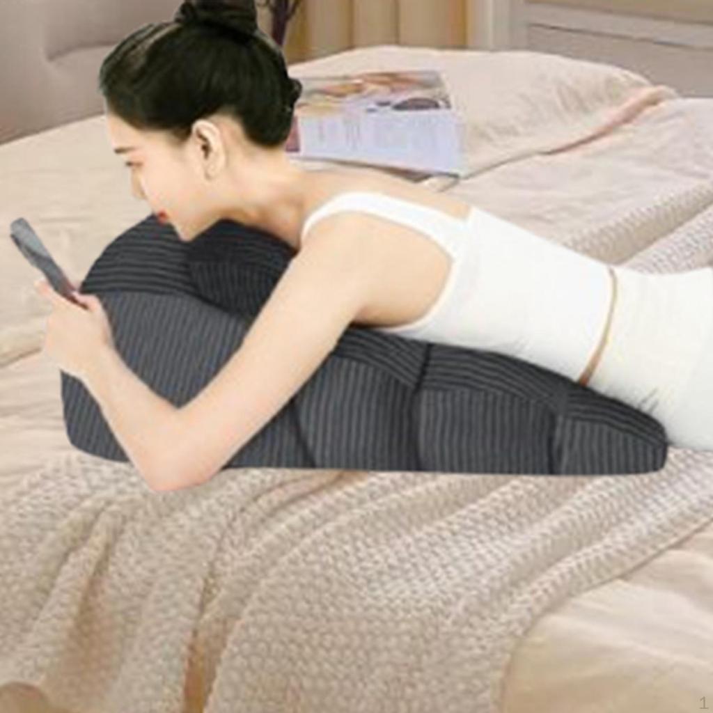 Face Down Pillow Comfort Bed Wedge, Back Support Sleeping Pillow, Headboard Wedge for Reading