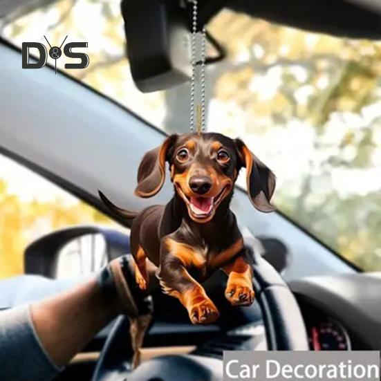 

Автомобильная акриловая подвеска на елку, подвесное украшение с шнурком, легко подвешивается, украшение в форме животного на зеркало заднего вида