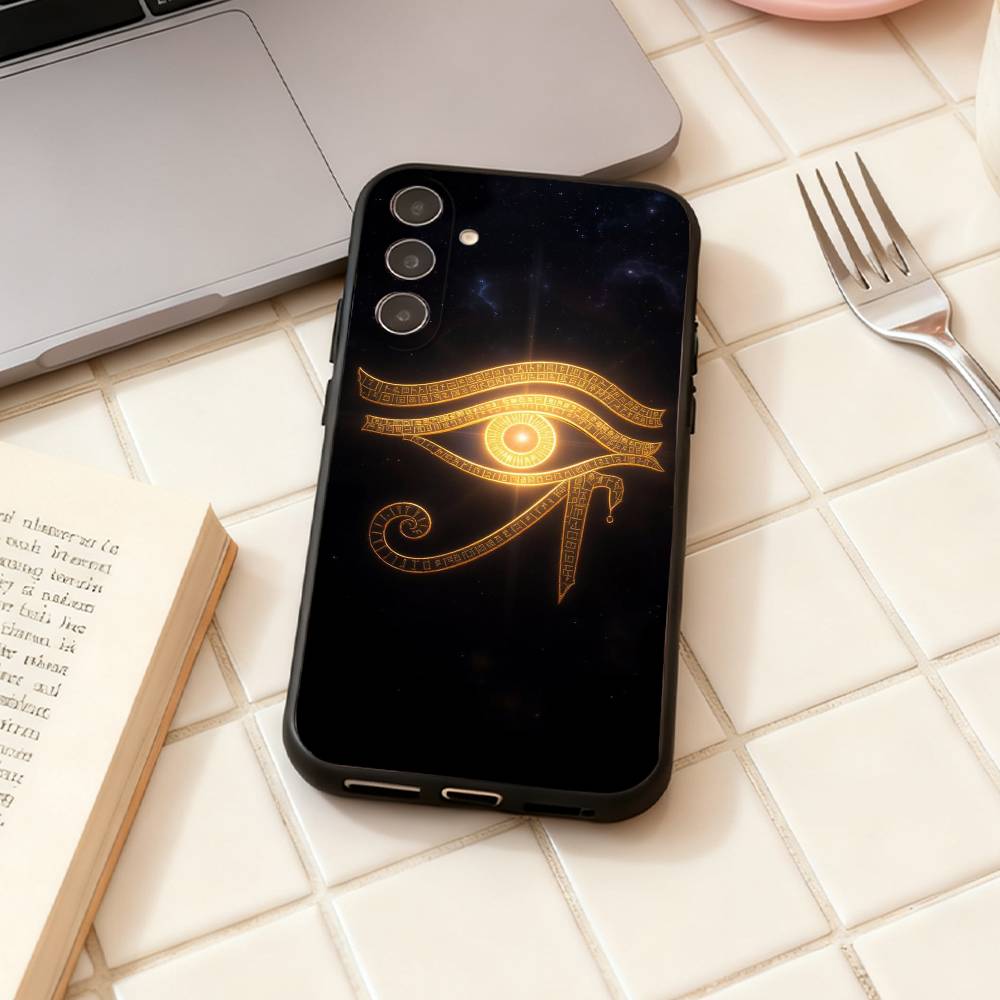 Egyptian Eye Of Horus Phone Case For Samsung Galaxy A73,A72,A71,A70,A53,A52,A51,Others Soft Black Shell