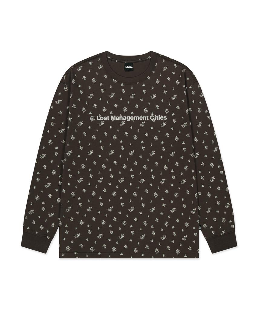 LMC Fn Og Long Slv Tee Flower Brown
