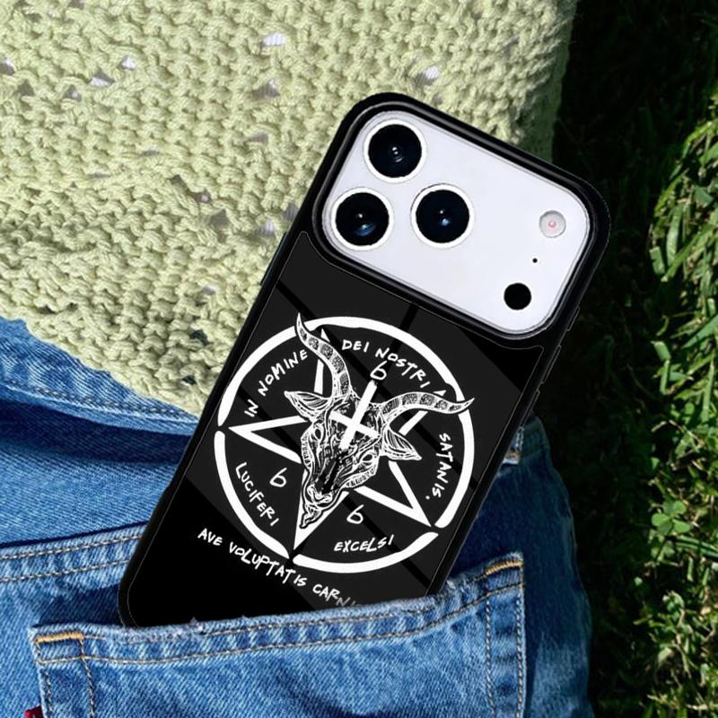Pentagram 666 Demonic Mobile Phone Case Compatible with IPhone 17 16 15 14 13 12 11Pro Max 17 Air Cover