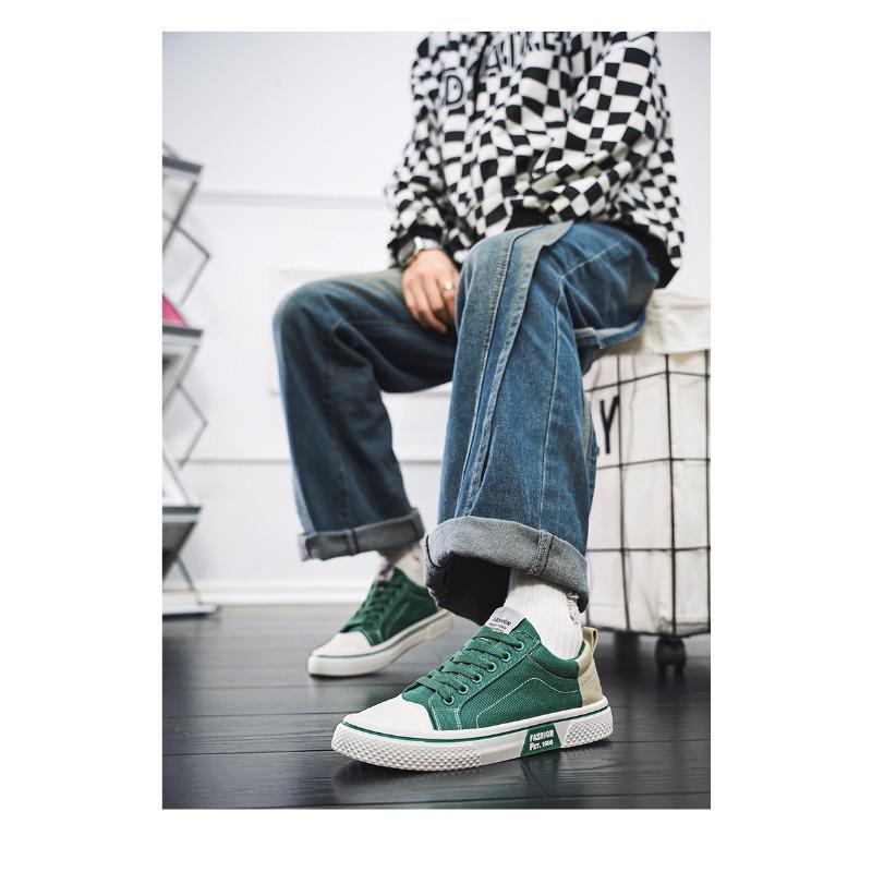 Canvas Shoes Men‘s Spring Breathable Versatile Low-Top Board Shoes Sports Casual Student Cloth Shoes Lightweight.
