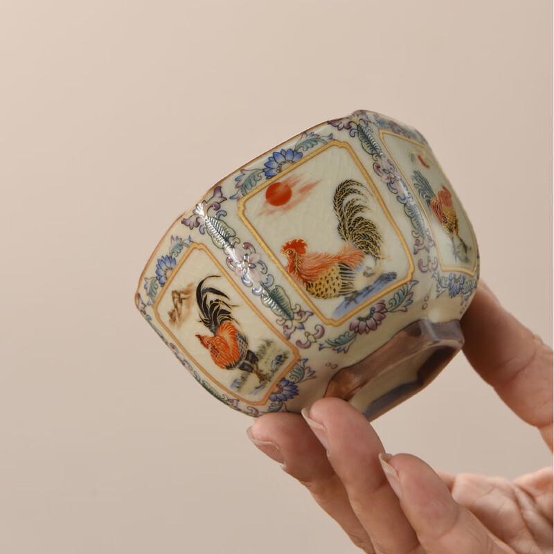 

Шестигранная керамическая чайная чашка «Золотой Петух» (2-Pack)