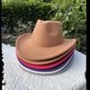 Cross-Border Hot-Selling New Western Cowboy Hat Felt Top Hat British Retro Jazz Hat Manufacturer Wholesale Supply Is Stable