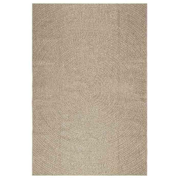 VidaXL ZIZUR Beige Rug 160x230 Cm Jute Look Indoor Outdoor, Outdoor Rug, Floor Rug, Indoor Rug, 4010409