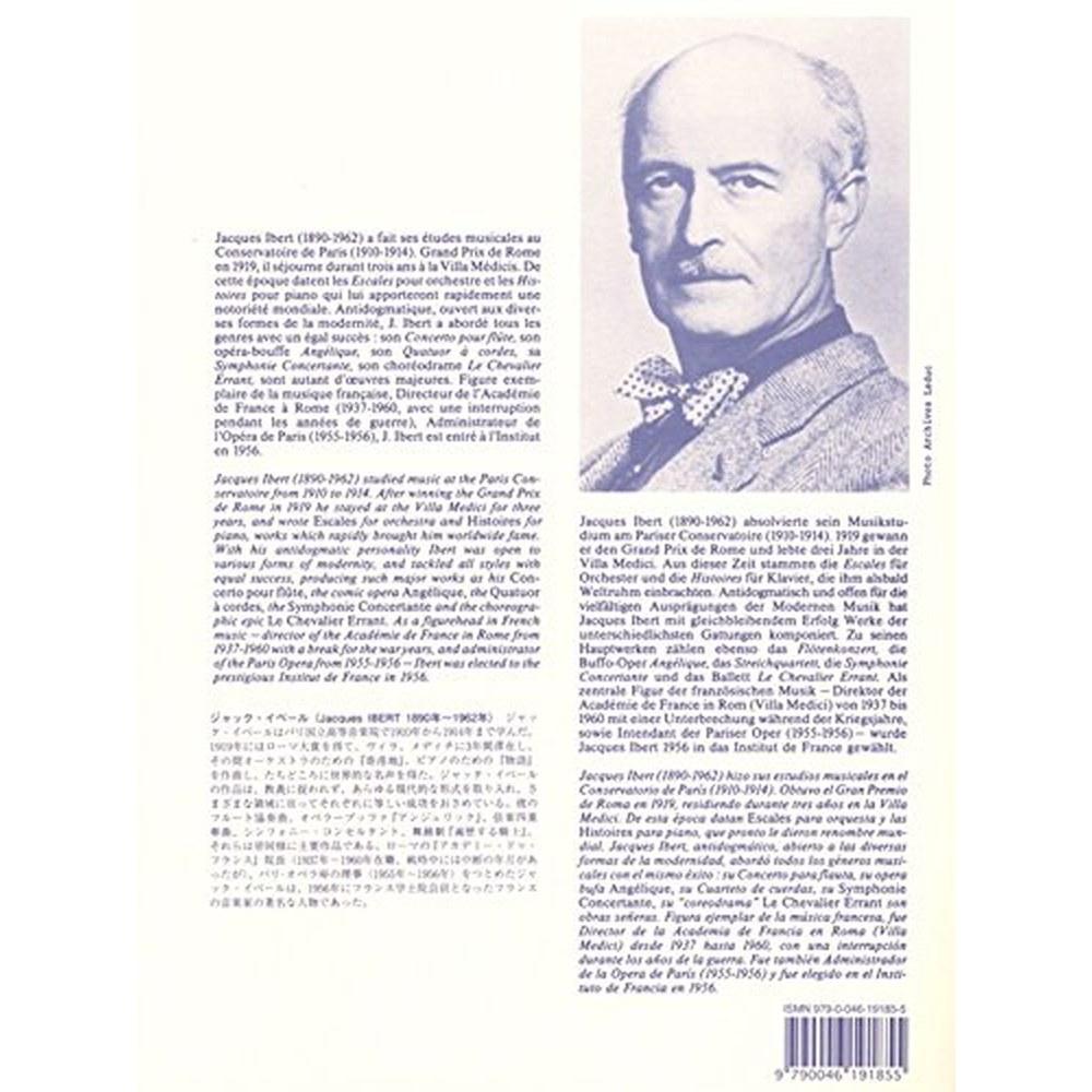 Wittner Ibert Chamber Concerto Saxophone and Piano Leduc Publications