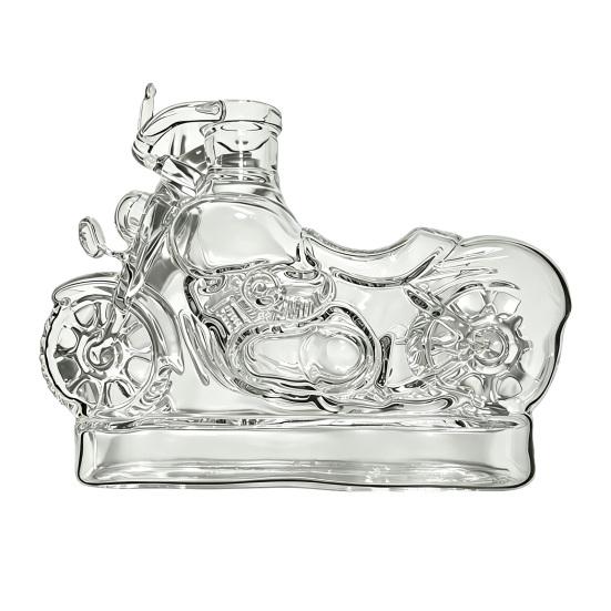 Motorcycle Whiskey Decanter Borosilicate Glass Wine Bottle with Stopper 380ml