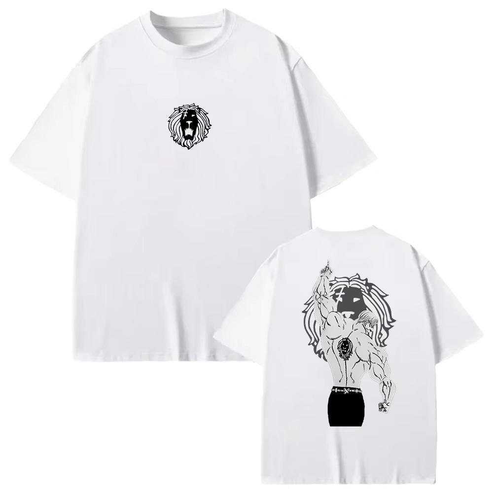 2026 Summer Hot Sale Anime The Seven Deadly Sins Escanor Graphic T Shirt Unisex Unisex Cotton Unisexga Oversized Tee Hip Hop Streetwear
