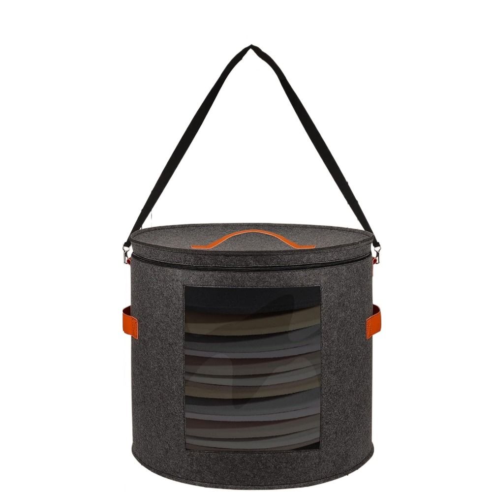 Window Hat Storage Box Dustproof Clothes Storage Bin Round Cowboy Hat Container  Travel