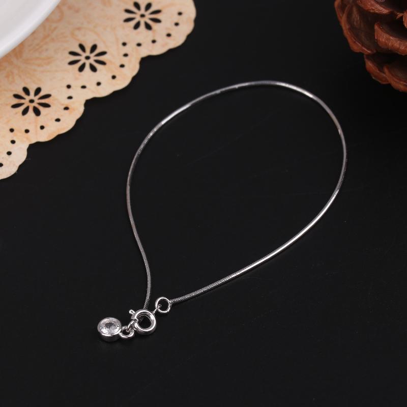 

Able And Minimalist Bubble Snake Bone Chain Circular Zircon Pendant Bracelet For Women S Party Jewelry Gift