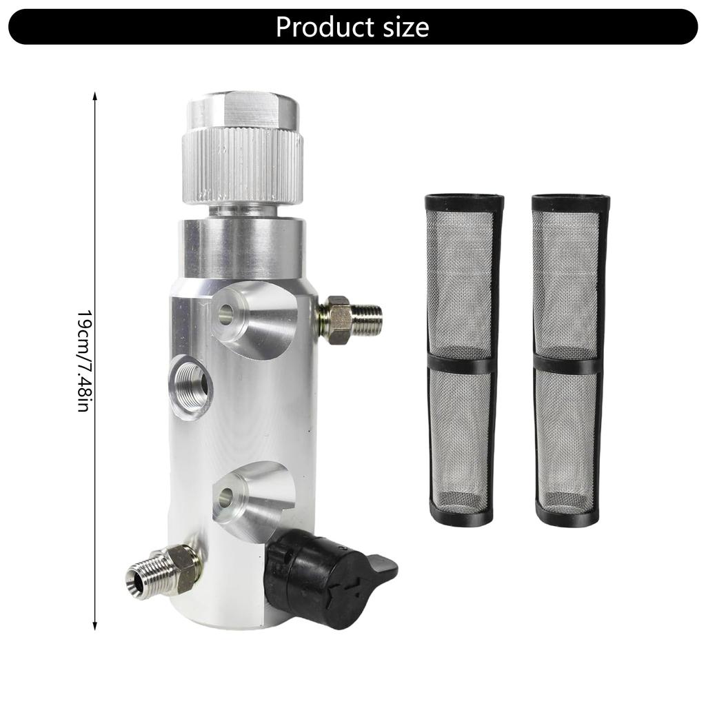 Airless Sprayer Filter Return Valves Paint Filter Pump Fluid Manifold Filter Assembly Replace 15G455 Easy to Install