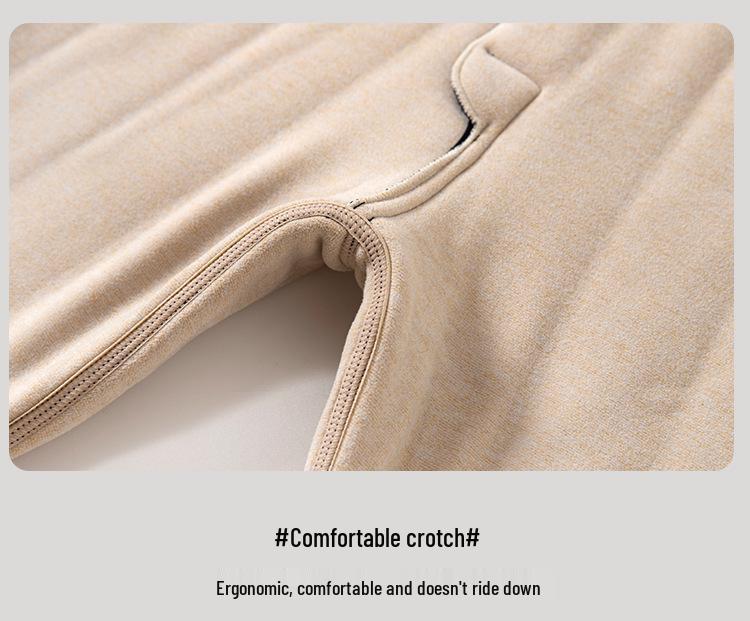 Men's Thick Fleece-Lined Wool-Cotton Cashmere Slimming Pants - Extra Warm Winter Knee Pads