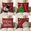 Home Decor Let It Snow Snowman Christmas Pillow Cover Pattern Cushion Cover Suitable For Sofa Bedroom Car Pillow Cover