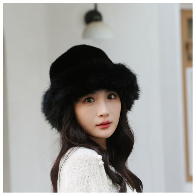 Hat for Women Autumn and Winter Plush Fashionable Fisherman Hat Small Face Warm Cute Ear Protection Lei Feng Hat