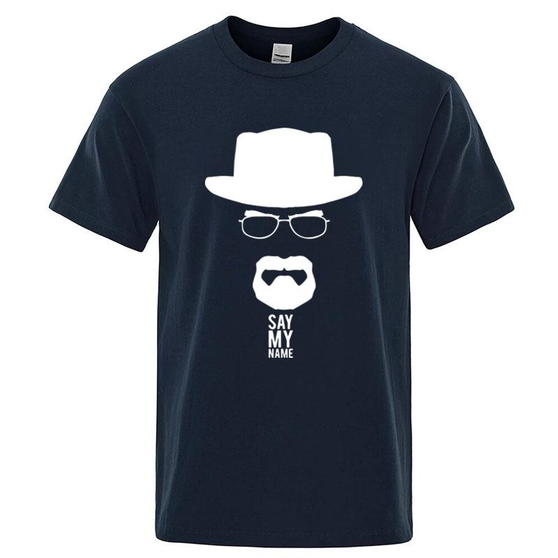Summer Mens Knit TShirt Top Quality 100 Cotton Breaking Bad Print For Men Oneck Cool Casual Loose Hip Hop Male Tee Top