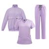 Women's Loose And Comfortable V-neck Short Sleeved Workwear With Multiple Pockets And Beauty Suit Set