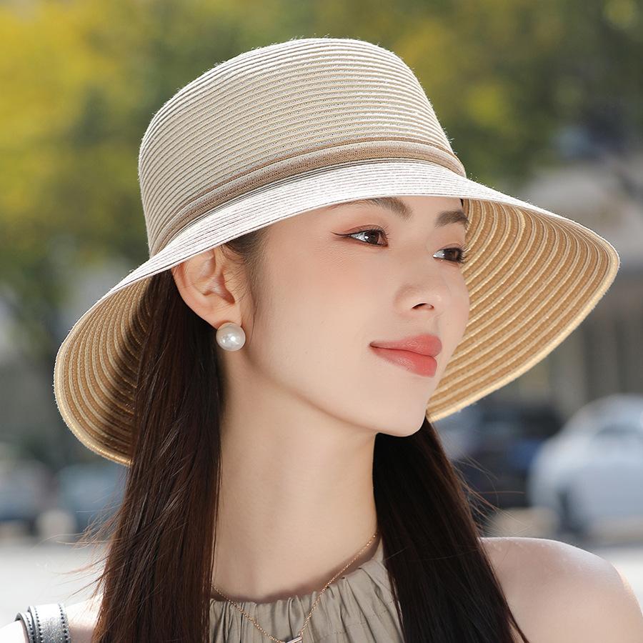 Sun Hat Women s Straw Hat Summer Beach Holiday Big Brim Sunhat хаки