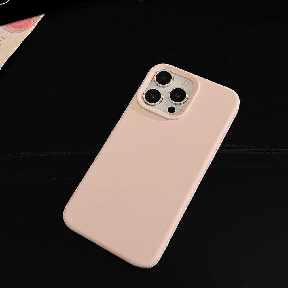 

Solid Color Simple and Suitable for IPhone16 Mobile Phone Case Apple 17promax Premium 15 Silicone 13 Anti Fall 12 17promax