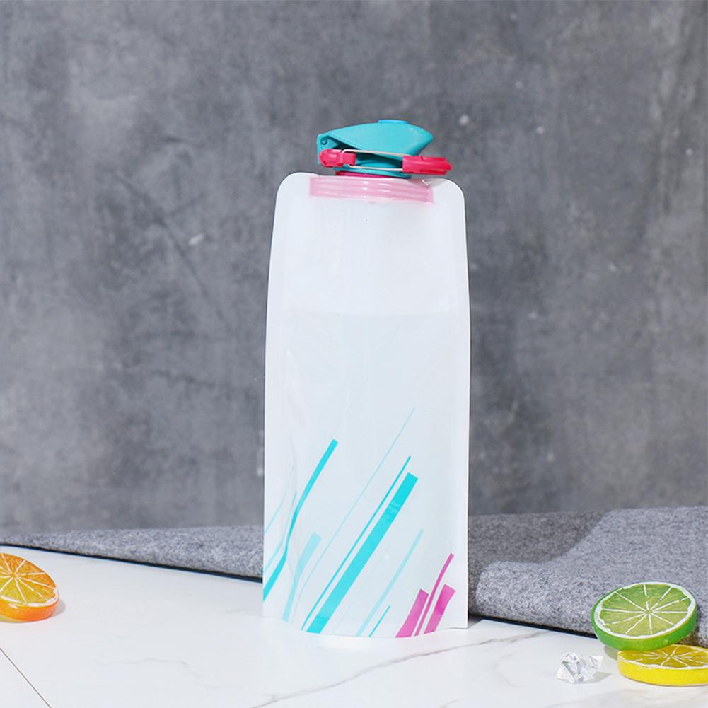 700ml Portable Folding Water Bag Waterproof Outdoor Sports Fitness Cycling Water Container Water Bottle Kettle