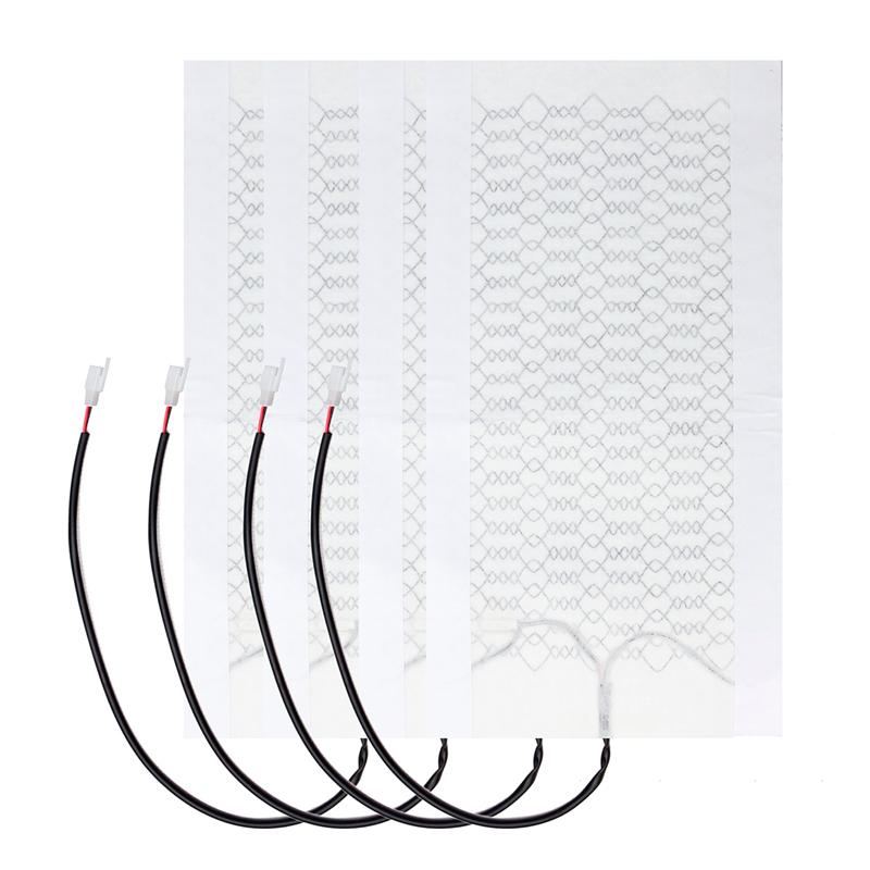 4Pcs Universal 12V 2 Seats 4 Pads Carbon Fiber Heated Seat Heater Heating 6 Level Switch Winter Warmer Seat Cushion Covers