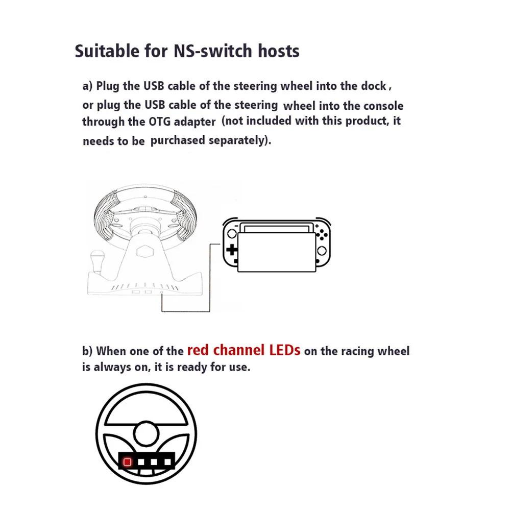 Racing Simulator Steering Wheel Vibration Controller Game Racing Steering Wheel for Nintendo Switch/xbox One/360/PS4/PS2/PS3/PC