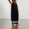 Women's Embroidered Cotton-Blend Casual Arc Pants