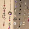1pcs New Crystal Wind Chime Pendant Moon Stars Planet Chime Rainbow Maker Heart Sun Catcher Holiday
