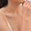 Vnox Bowknot Chain Bracelet Stainless Steel Minimalist Dainty Jewelry for Women Fashion Delicate Butterfly Knot Charm Necklaces
