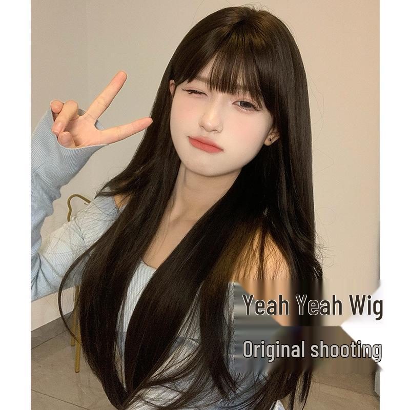 Women's Long Straight Lolita Wig - Natural, Realistic, Full Head Coverage