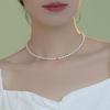 Natural Freshwater Rice Pearl Necklace Baroque Temperament Neck Chain Stacked Fashion Collarbone Chain
