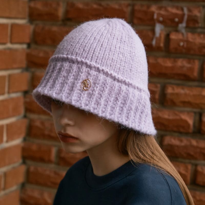 ANOETIC ANC KNIT BUCKET HAT_LAVENDER