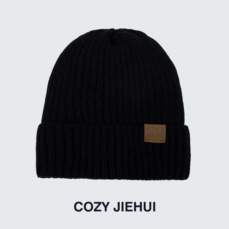 Winter Herren Doppelwollmütze Erwachsene Neu Fleece Verdickt Warme Strickmütze CO