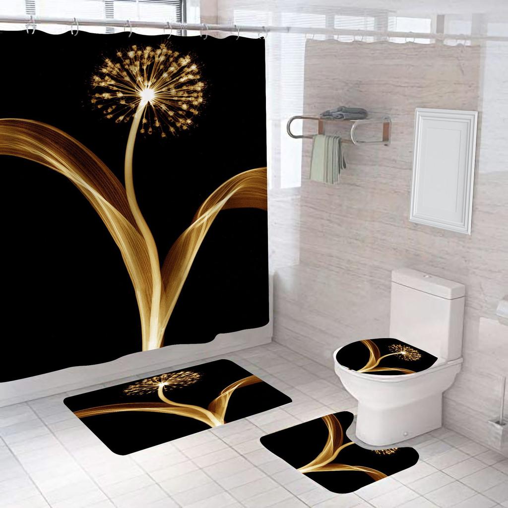 Bathroom Shower Shower Curtain Set No Punch Bathroom Window Curtain Door Curtain Partition Curtains