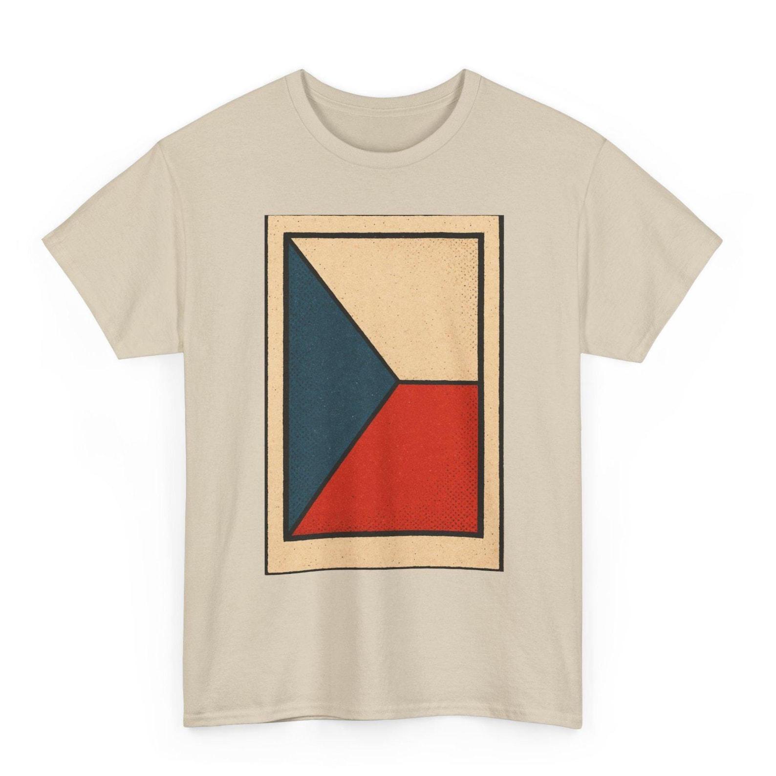 Czech Flag T-Shirt | Retro Czechia Pride Tee | Central Europe Heritage Shirt S