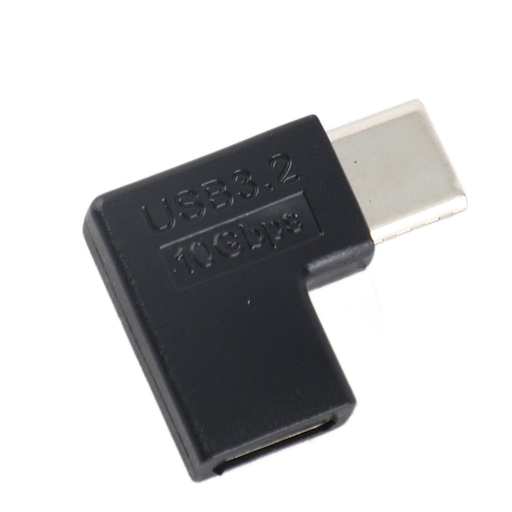 90 Degree Type C Female To Male Adapter 10Gbps Fast Charge USB 3.2 Type C Connector