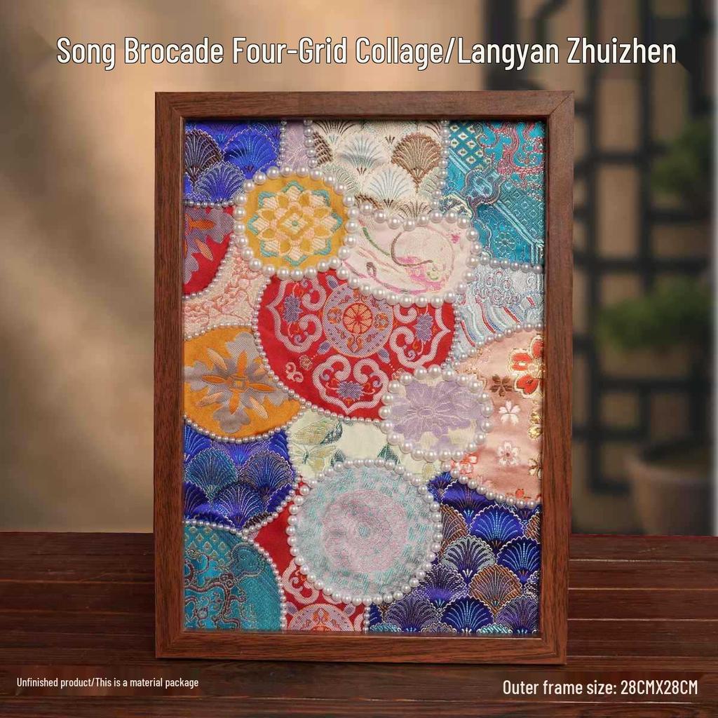 Song Brocade Patchwork Pearl Painting