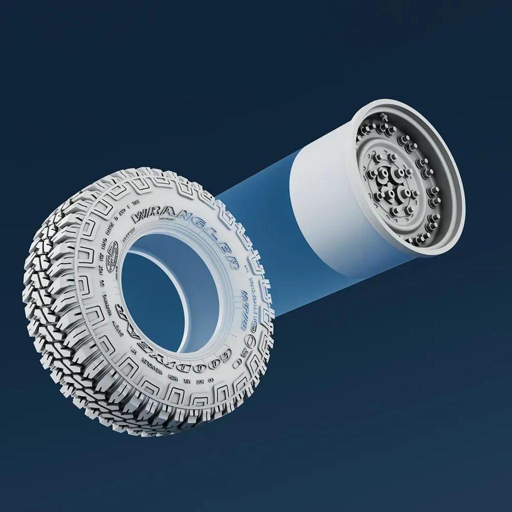 Spallach HMMWV GY Wheel Set Plastic Model Kit Parts SPU26435 1/35 (24-Bolt Type) (5-Piece Set) (Universal) (Military Vehicle)