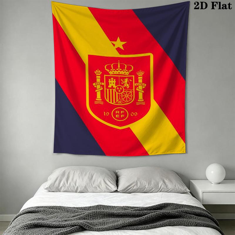 Spain national football team Wall Tapestry Aesthetic Wall Hanging Printed Fabric Blanket Decorative Tapestries for Bedroom Living Room Home Decor
