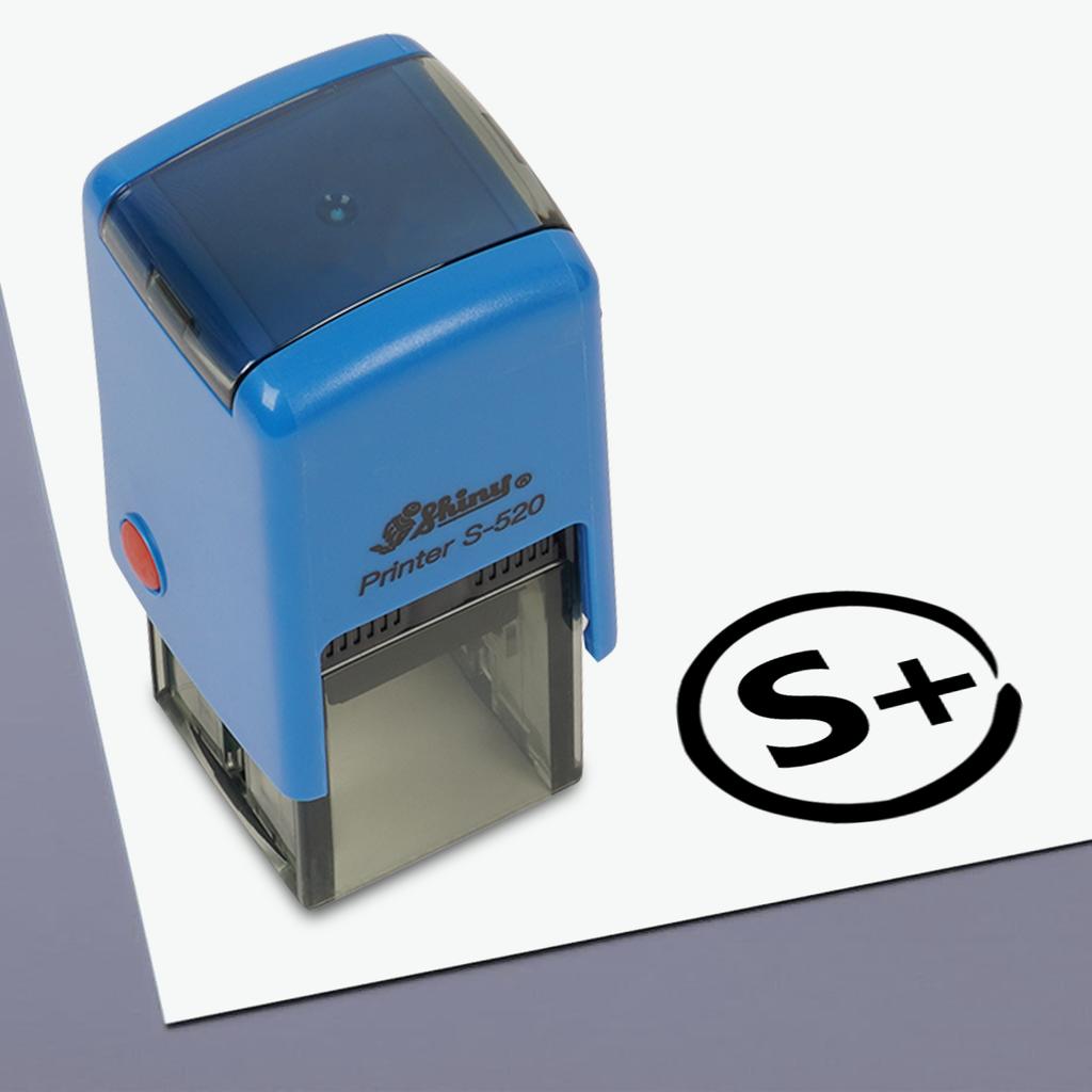 Printtoo Teachers  Stamp  Grade S Plus Self,Inking Rubber  Stamp  Motivation Encouragement Review Messages Grading For Homework School Classroom -